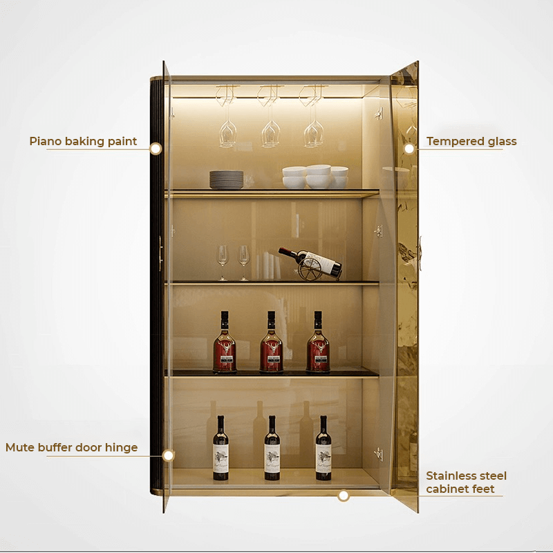 Elegant Glass Wine Display Cabinet for Modern Homes - Image 7