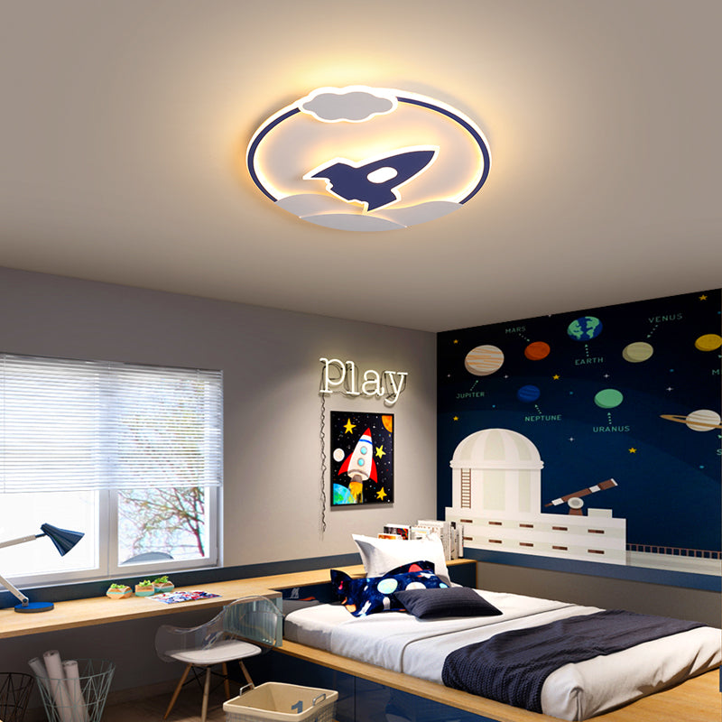 Close-up view of the flush mount lights acrylic material, highlighting its modern finish.