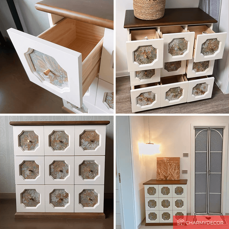 Close-up of drawer craftsmanship highlighting durable wood and elegant textures