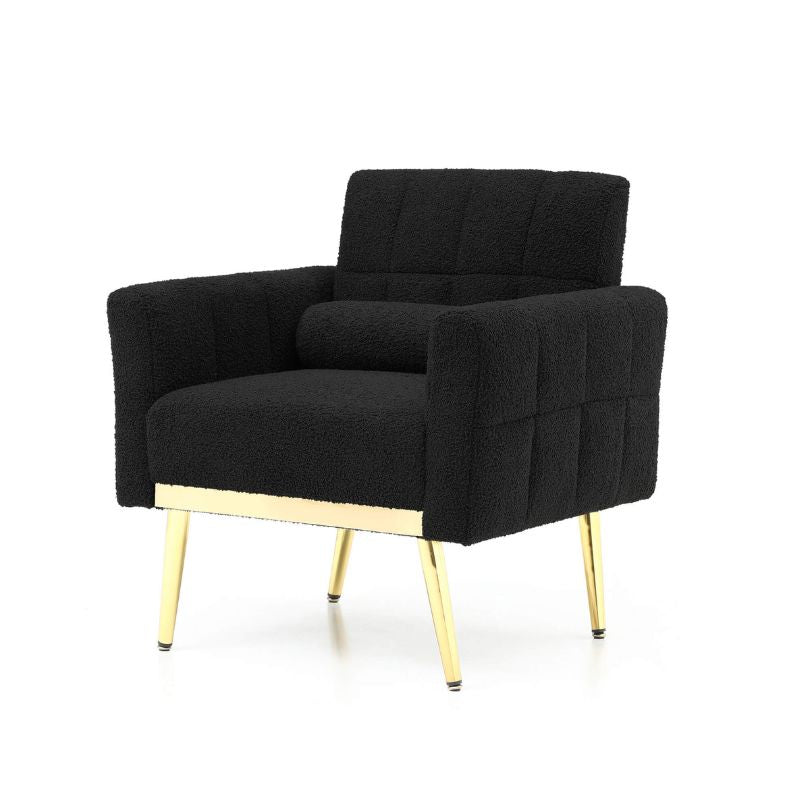 Teddy Luxe Mid-Century Armchair with Waist Pillow - Image 7