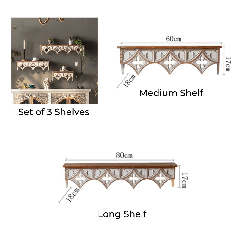 Interior view of the sideboard with decorative items, demonstrating its practical use in a dining room.