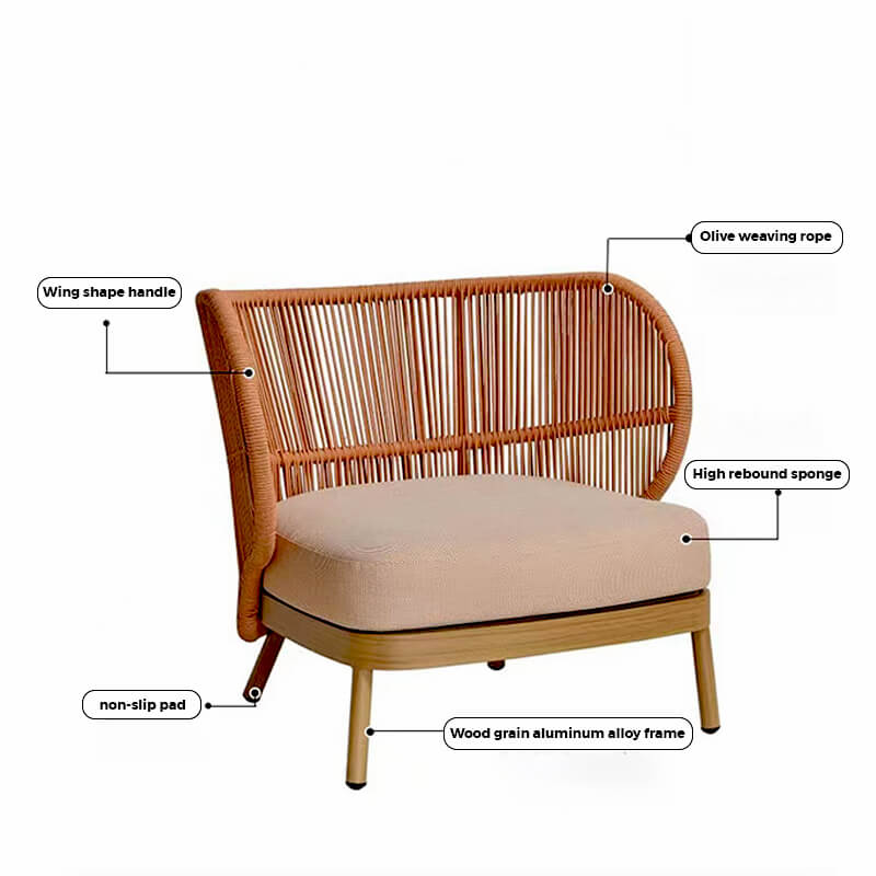 Family enjoying a gathering around the rattan outdoor furniture