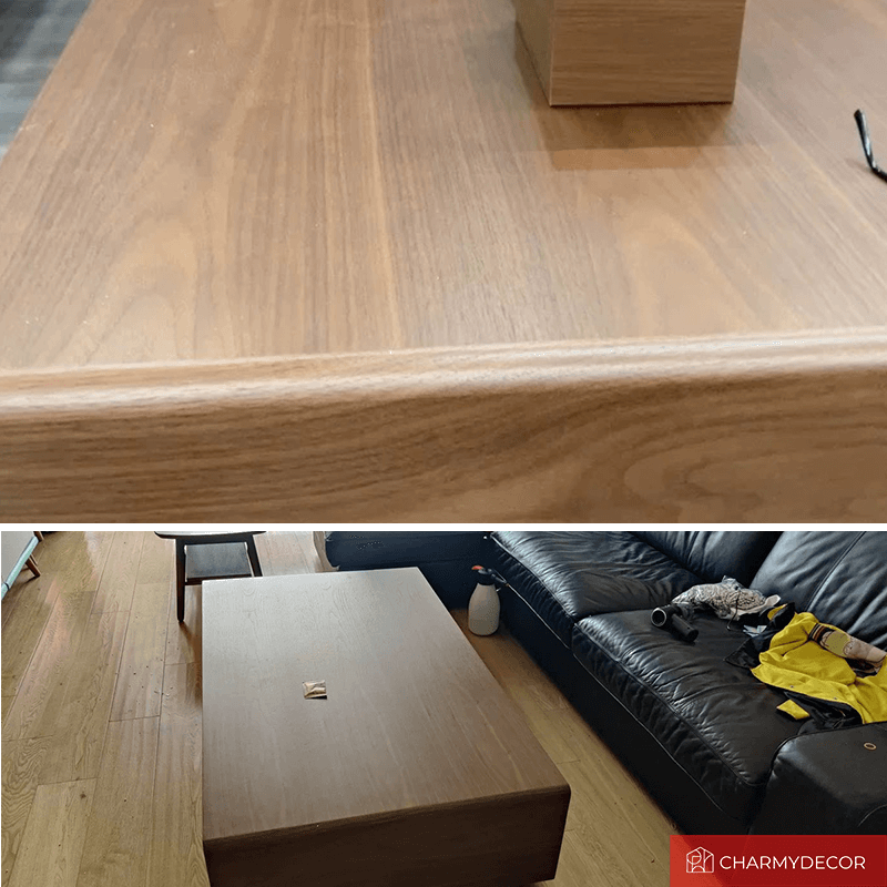 Chic Walnut Coffee Table with Storage - Image 7