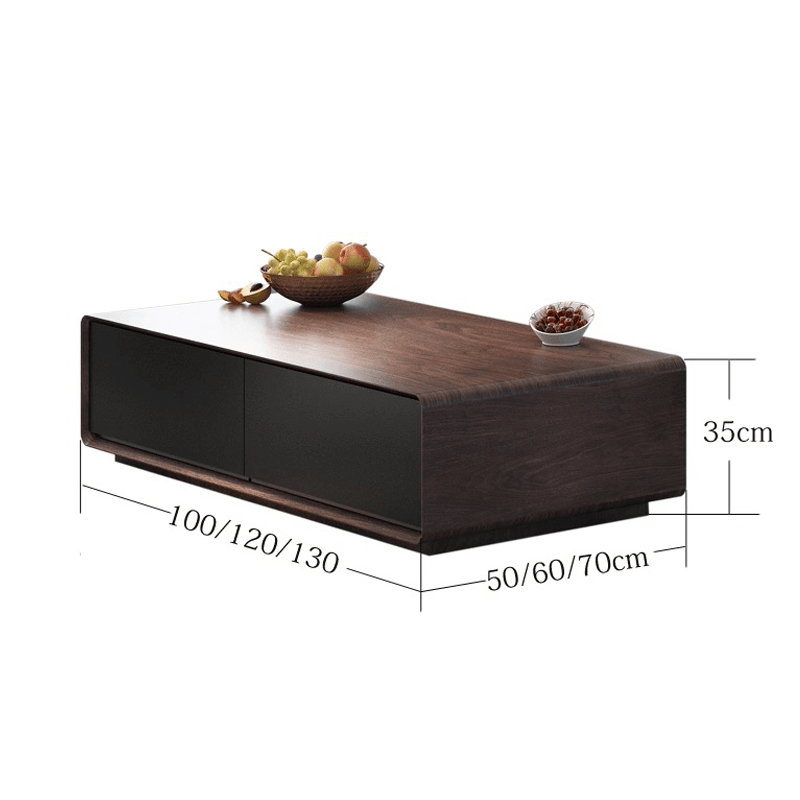 Chic Walnut Coffee Table with Storage - Image 10