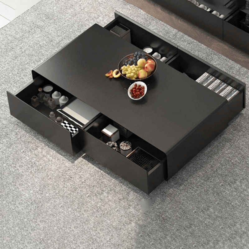 Chic Walnut Coffee Table with Storage - Image 4