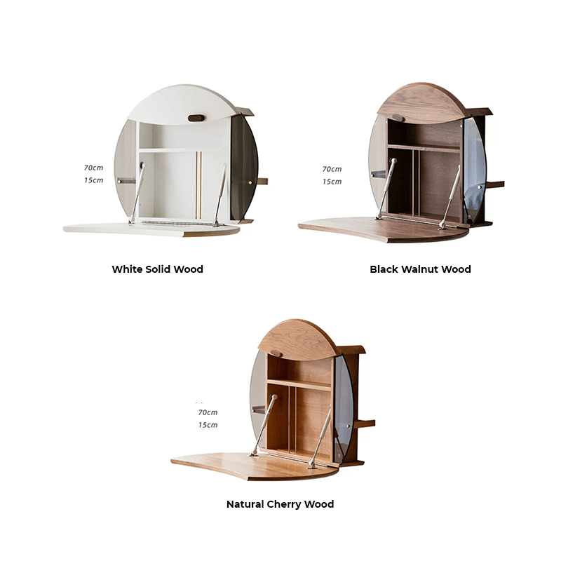 The ultra-thin profile of the wall mounted vanity in a narrow hallway.