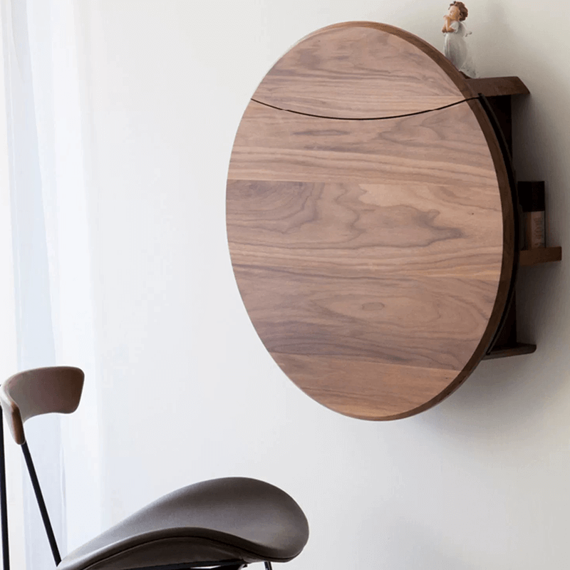 The ultra-thin profile of the wall mounted vanity in a narrow hallway.