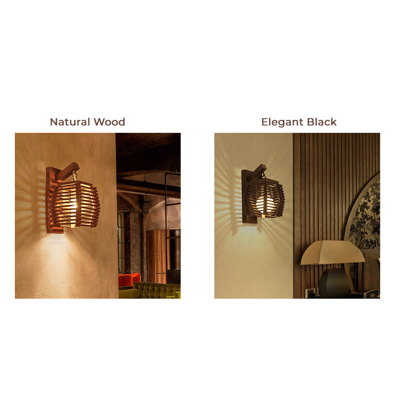Bamboo lantern lamp installed in a stylish kitchen, illuminating the space with vintage charm.
