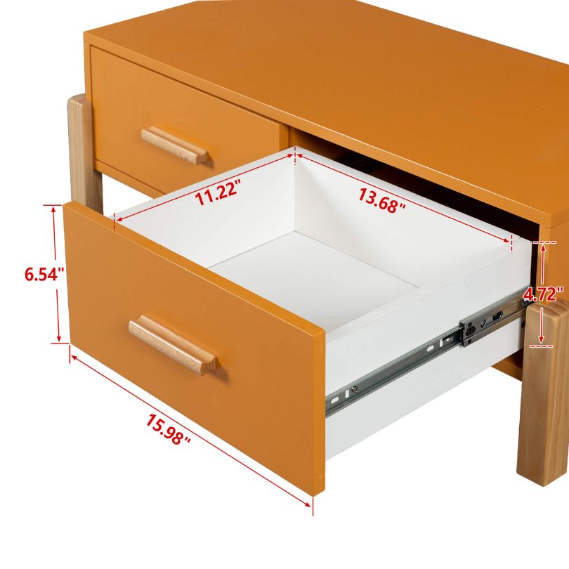Close-up of the multicolor finish on the stylish storage cabinet for home, highlighting the quality materials.