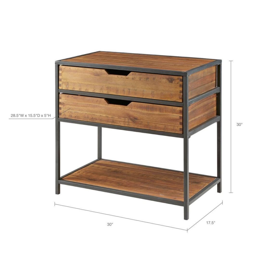 Modern accent chest displayed in a cozy living room, highlighting its practical storage features.