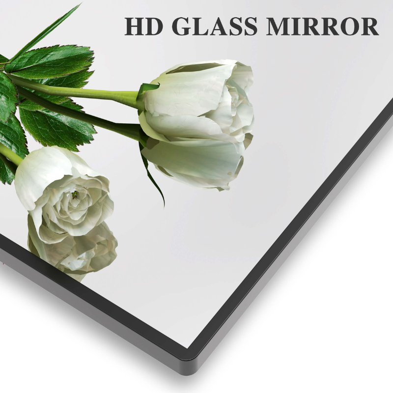 Full-length view of the arch mirror in a stylish bedroom, emphasizing its functional elegance.