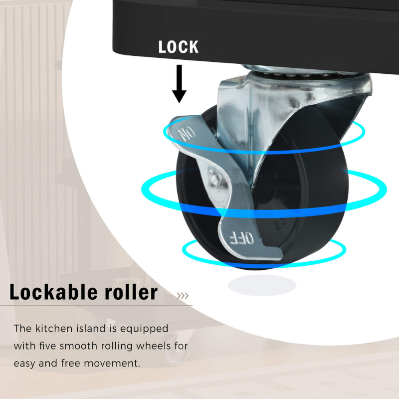 Versatile kitchen organizer with a sleek design, perfect for both indoor and outdoor use.