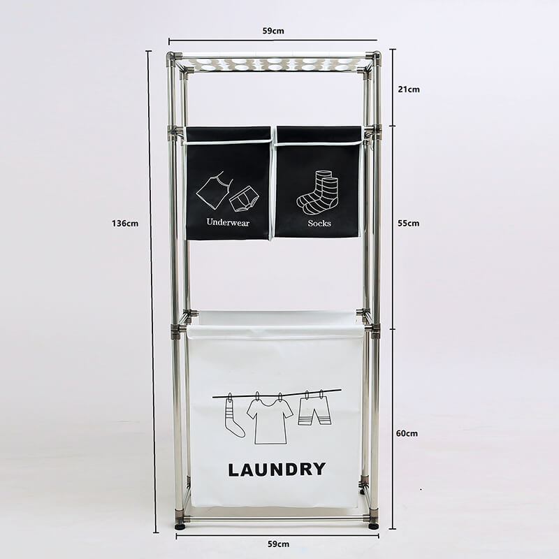 Detailed close-up of the waterproof laundry bags, highlighting their practicality and ease of use.