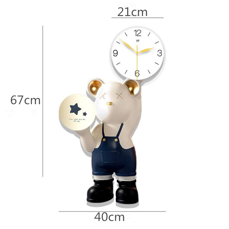 Trendy Cartoon Bear Wall Clock - Image 6