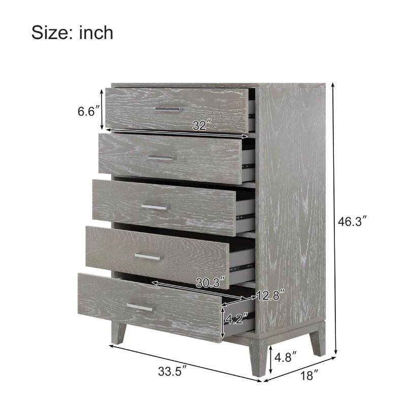 Top-down perspective showcasing sturdy drawer construction and clean layout