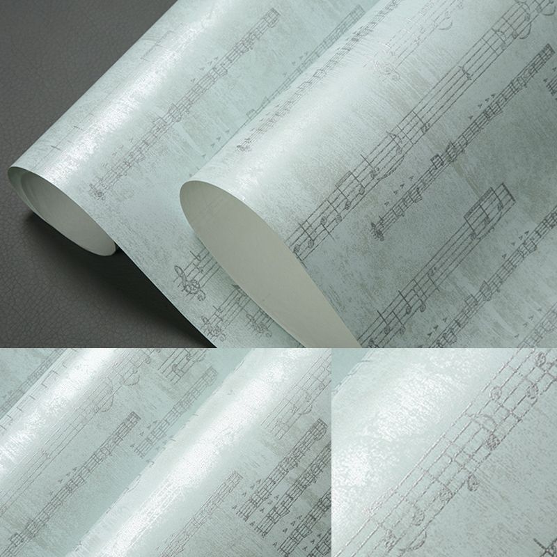 Close-up of the music note wallpaper texture, highlighting its high-quality vinyl finish and design.