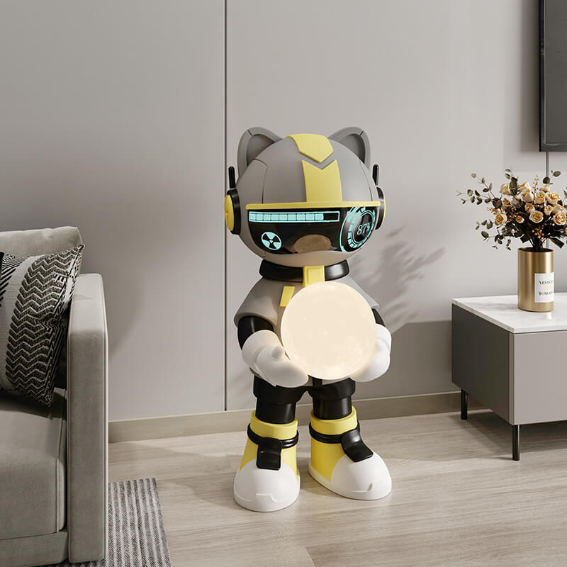 Detailed view of the astronaut figurine with a focus on the premium finish.