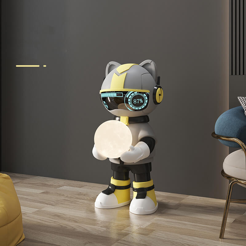 Detailed view of the astronaut figurine with a focus on the premium finish.