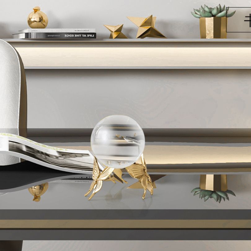 Modern living room setting featuring Elegant Crystal Ball Ornaments as stylish home accessories.