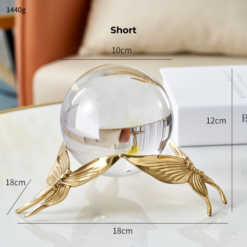 Modern living room setting featuring Elegant Crystal Ball Ornaments as stylish home accessories.