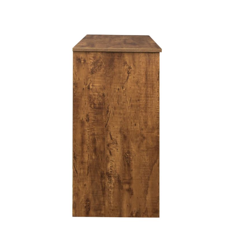 Close-up of the entryway storage cabinet with drawers, emphasizing quality materials and sleek lines.