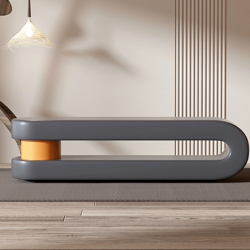 Elegant upholstered leather loop bench displayed in various color options.