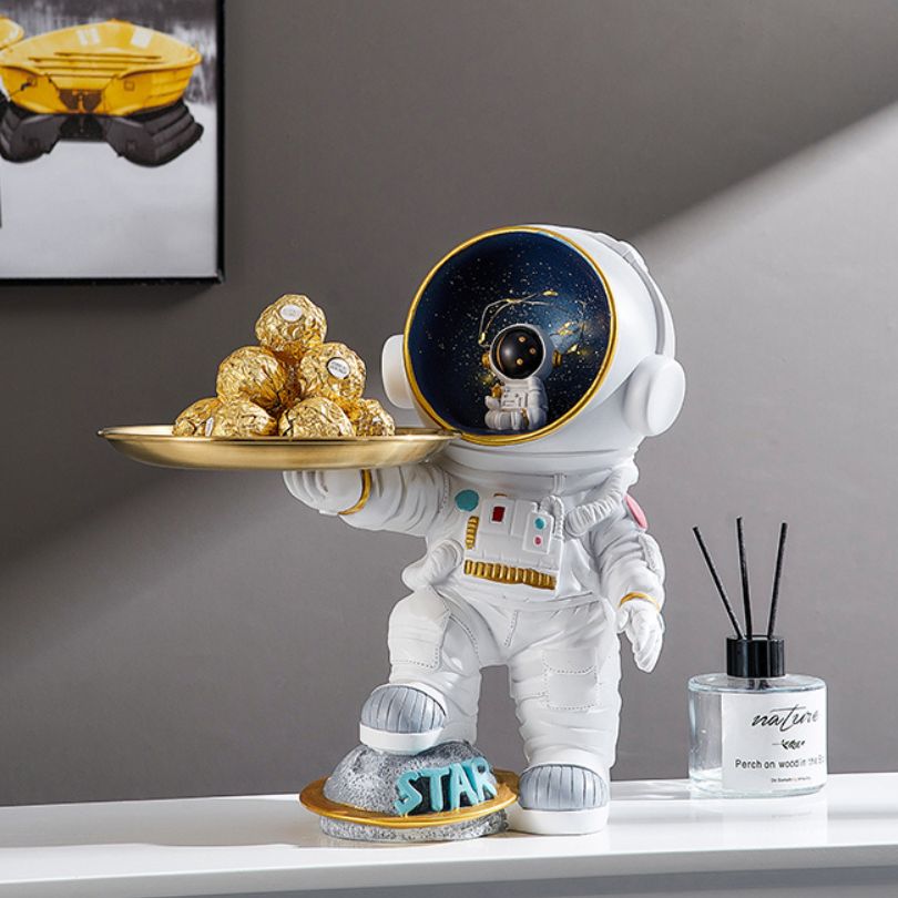 Stylish astronaut storage tray showcasing its unique design and functionality.