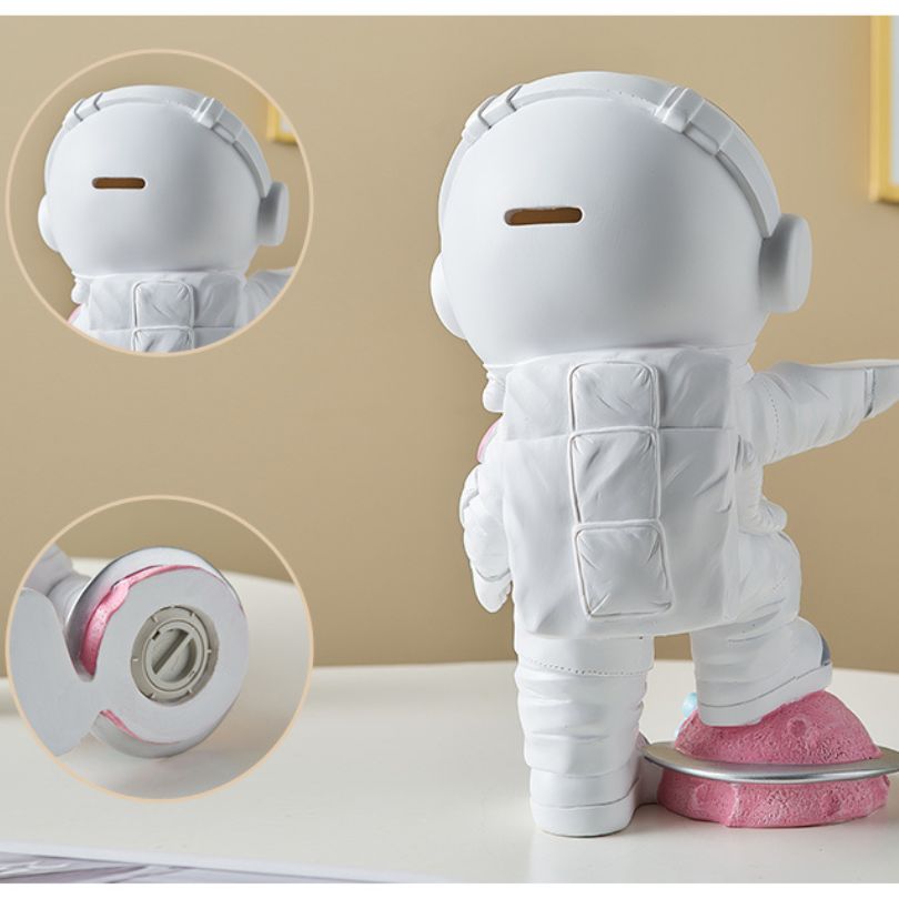 Close-up view of the astronaut decorative tray, perfect for organizing small trinkets.