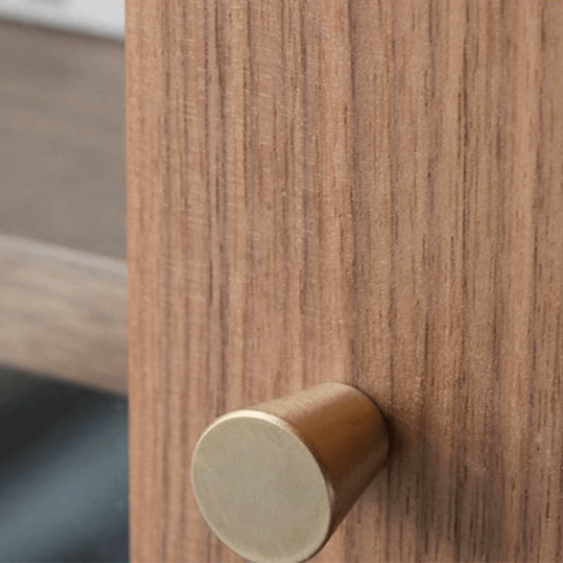 Side angle showcasing the ample storage space of the decorative cabinet.