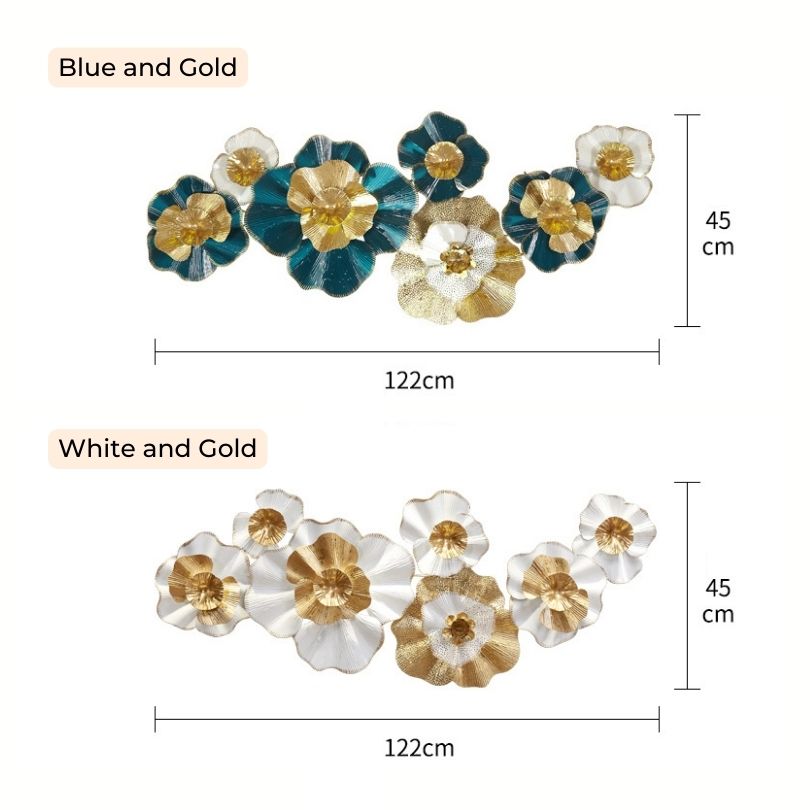 Vertical view of modern flower wall art showcasing its elegant design.