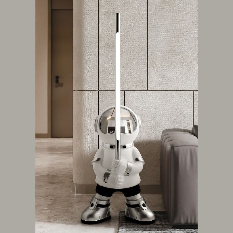 Galactic Explorer astronaut figurine from a side angle, highlighting intricate details and modern design.