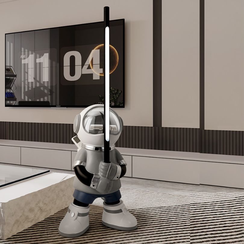 Galactic Explorer astronaut figurine from a side angle, highlighting intricate details and modern design.