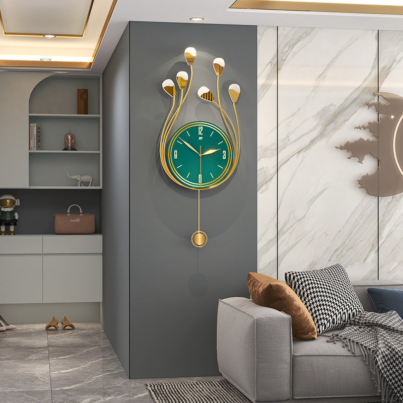 Chic Geometric Silent Swingable Wall Clock - Image 4