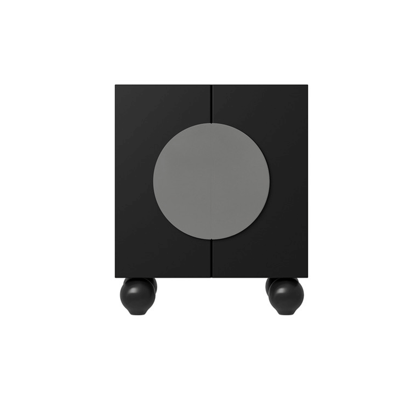 Aurora Luxe Black Double Door Nightstand - Image 6