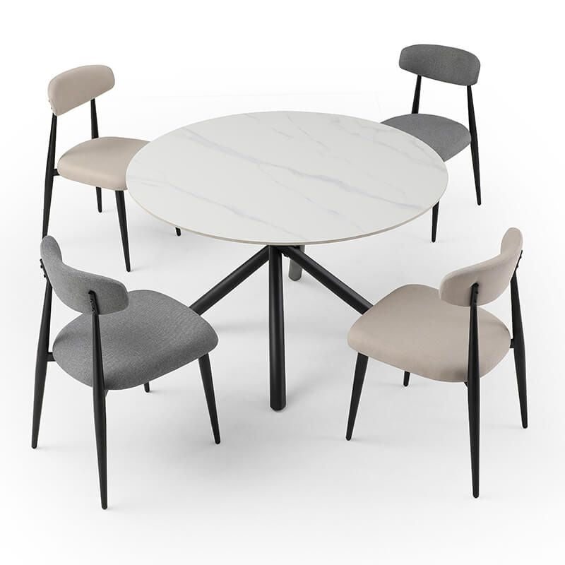 Arden CurveBack™ Modern Upholstered Metal Dining Chairs - Set of 4 - Image 3