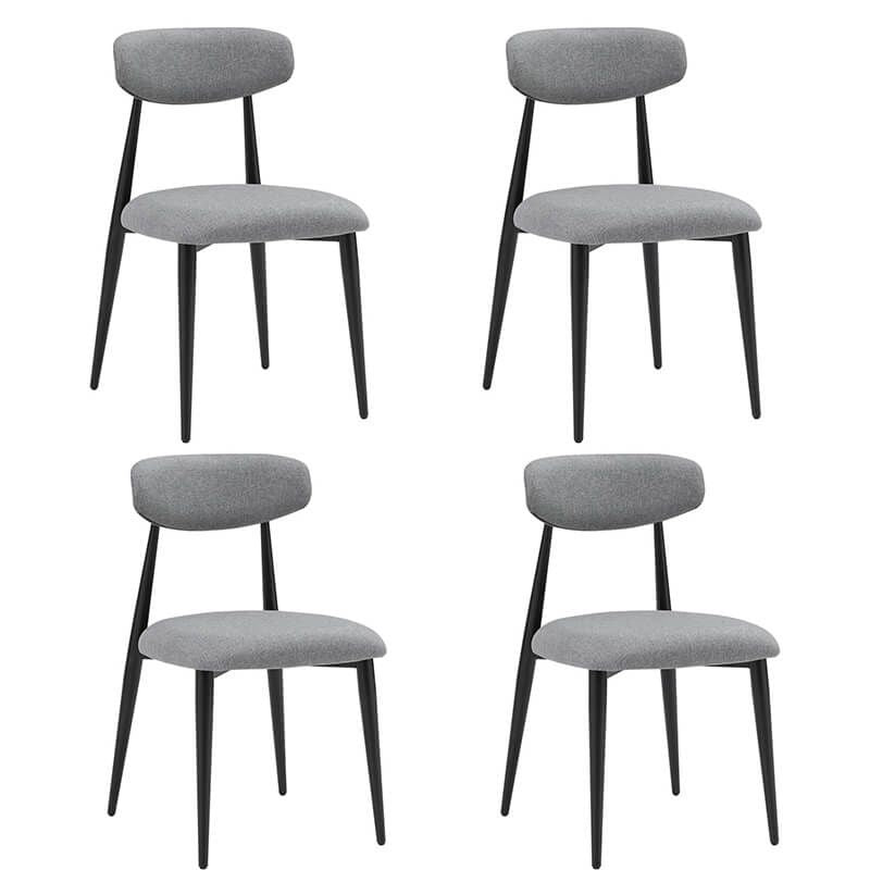 Arden CurveBack™ Modern Upholstered Metal Dining Chairs - Set of 4 - Image 7