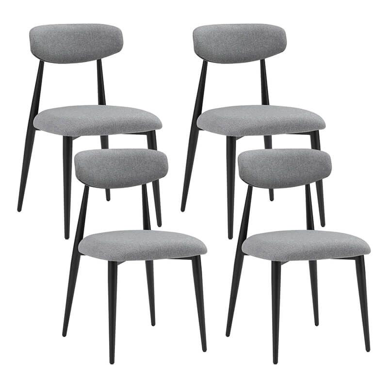 Arden CurveBack™ Modern Upholstered Metal Dining Chairs - Set of 4 - Image 8