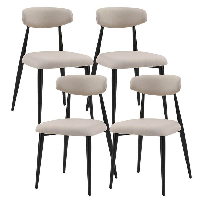 Elegant Curved Upholstered Dining Chair Set - 4 Pack - Image 8