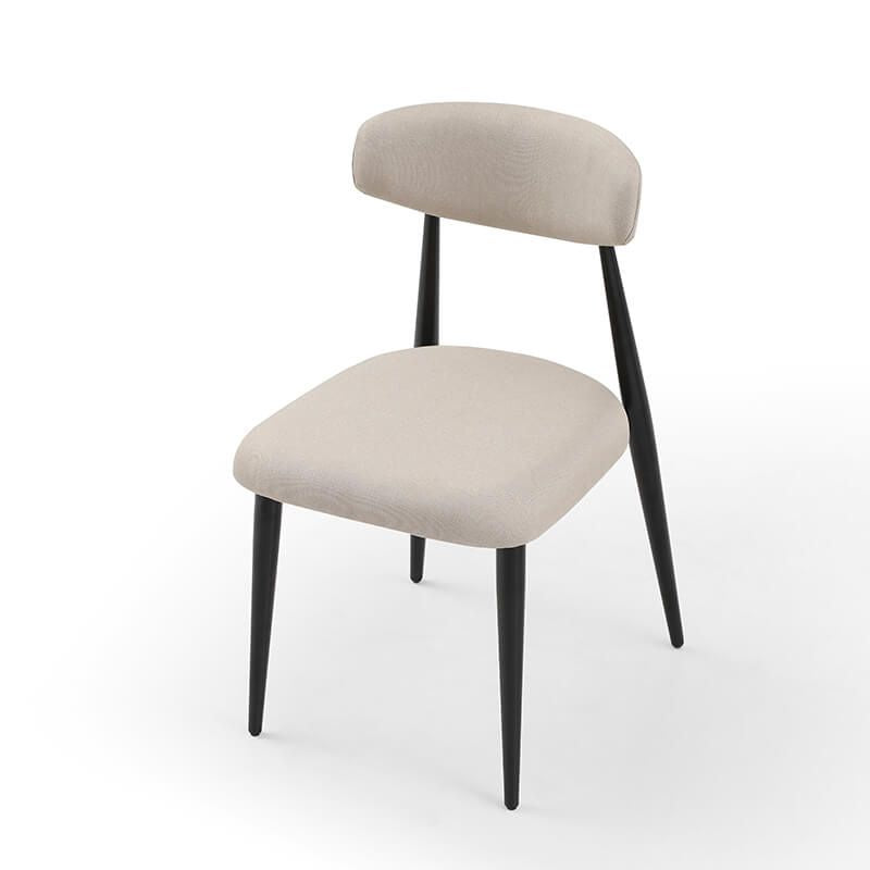 Elegant Curved Upholstered Dining Chair Set - 4 Pack - Image 6