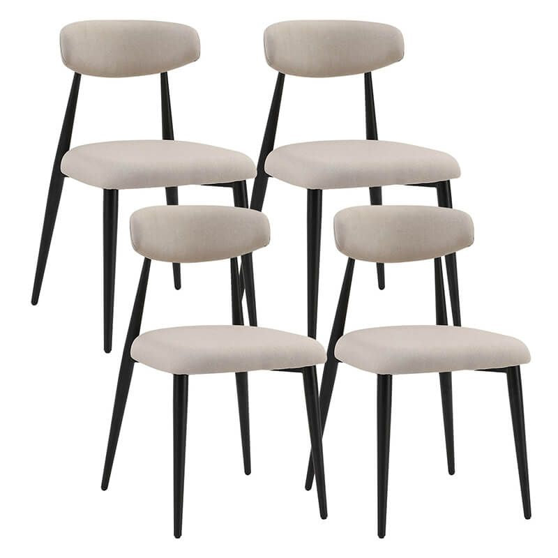 Elegant Curved Upholstered Dining Chair Set - 4 Pack - Image 7