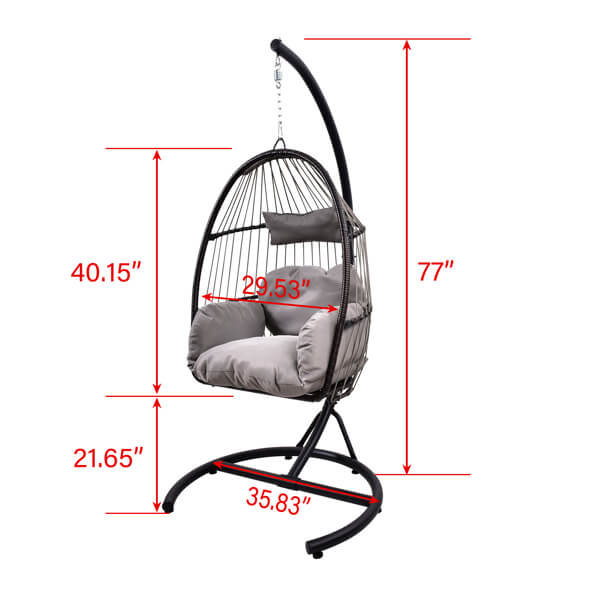 Stylish Modern Wicker Hammock Egg Chair for Outdoor Relaxation - Image 5