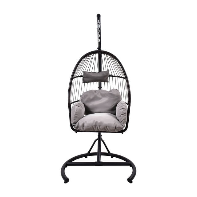 Stylish Modern Wicker Hammock Egg Chair for Outdoor Relaxation - Image 4