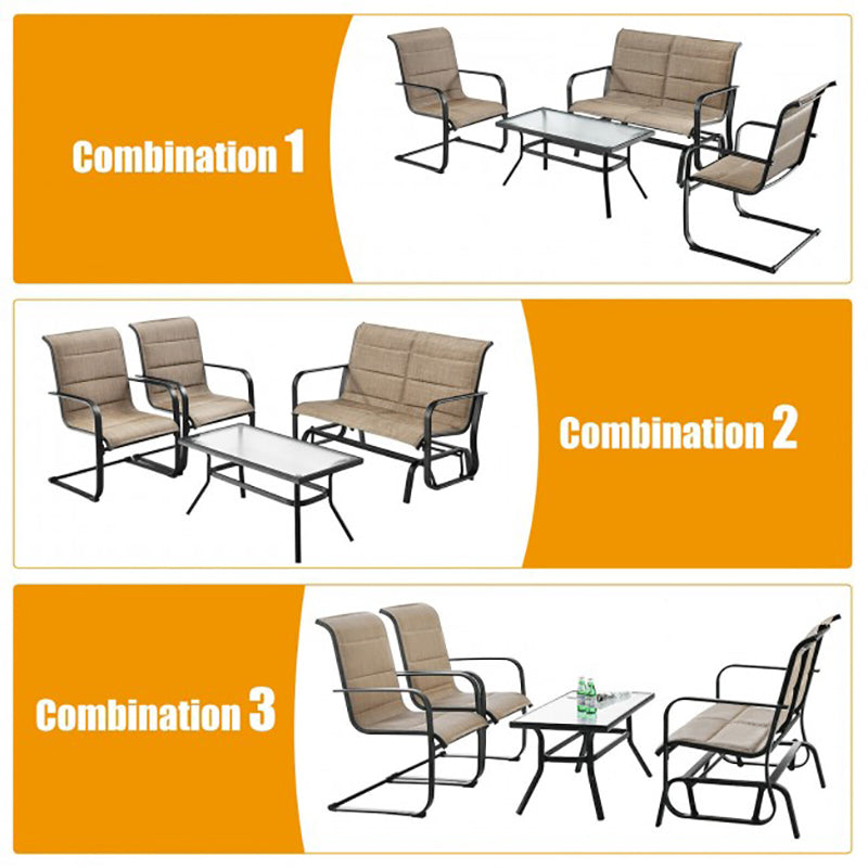 Chic outdoor loveseat set in a cozy backyard setting, perfect for entertaining guests.
