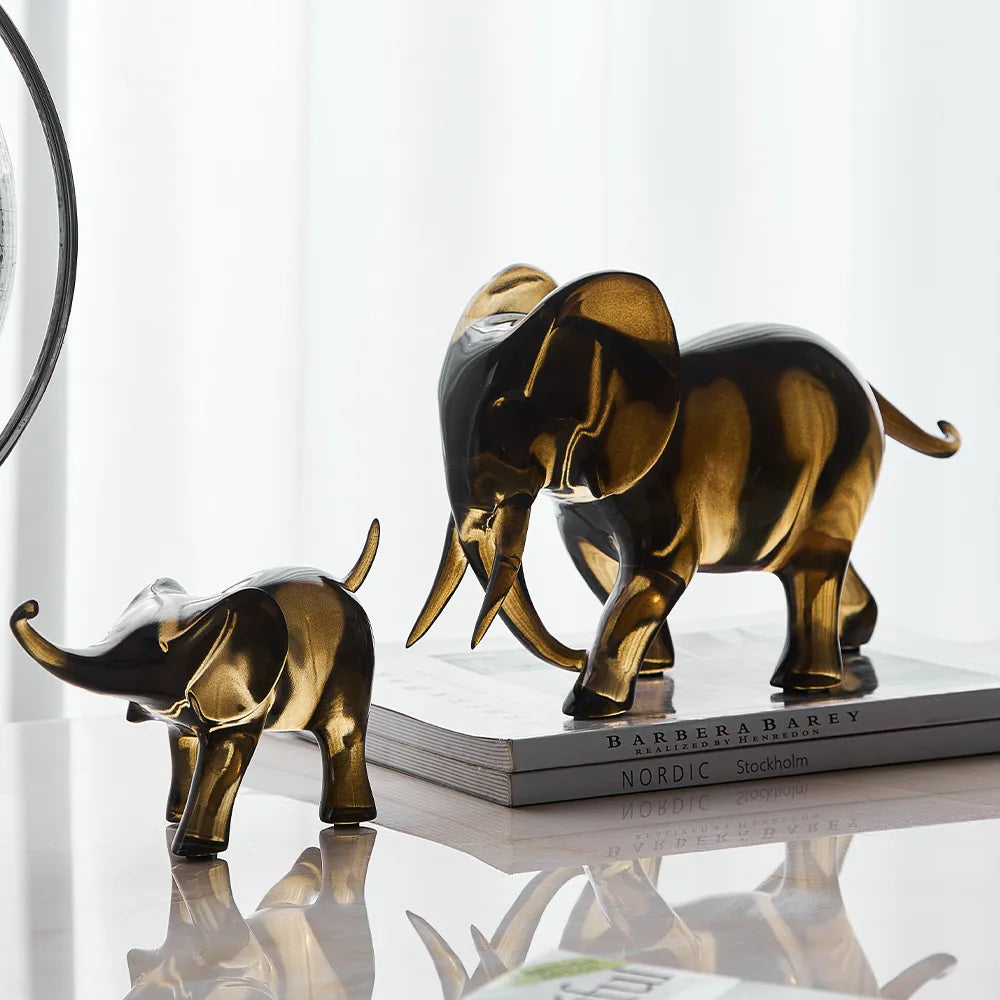 Close-up of the sleek resin animal figurine showcasing its detailed craftsmanship.