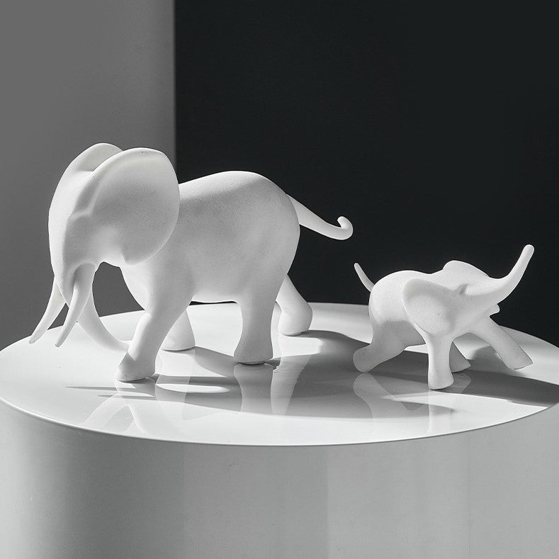 Close-up of the sleek resin animal figurine showcasing its detailed craftsmanship.