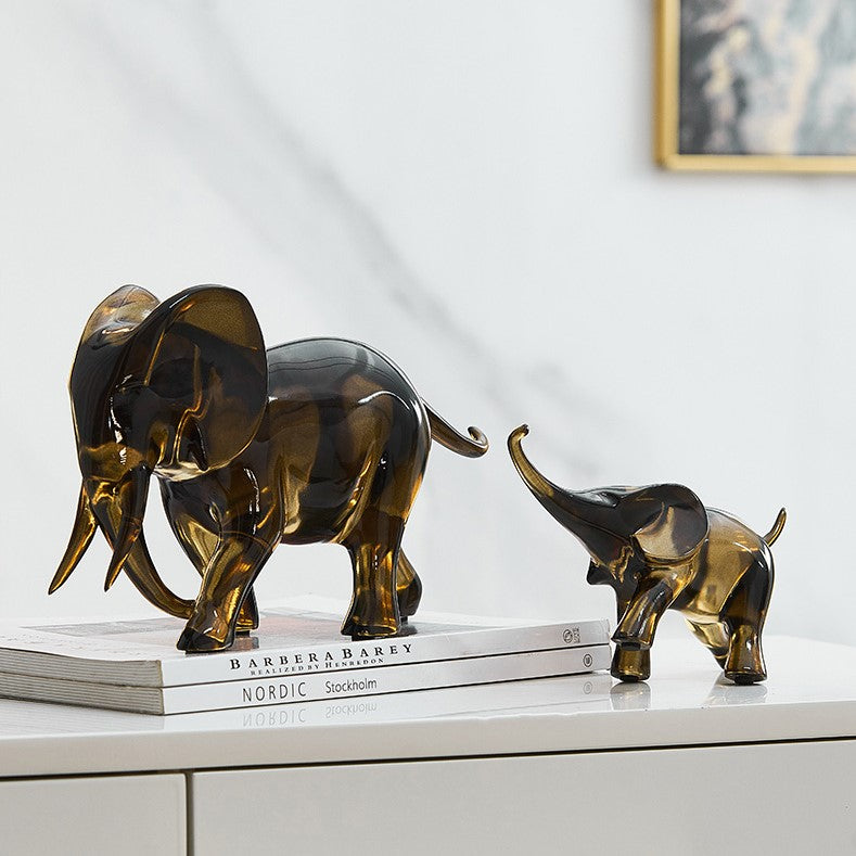 Sleek resin animal figurine on a modern desk, adding elegance to the workspace.