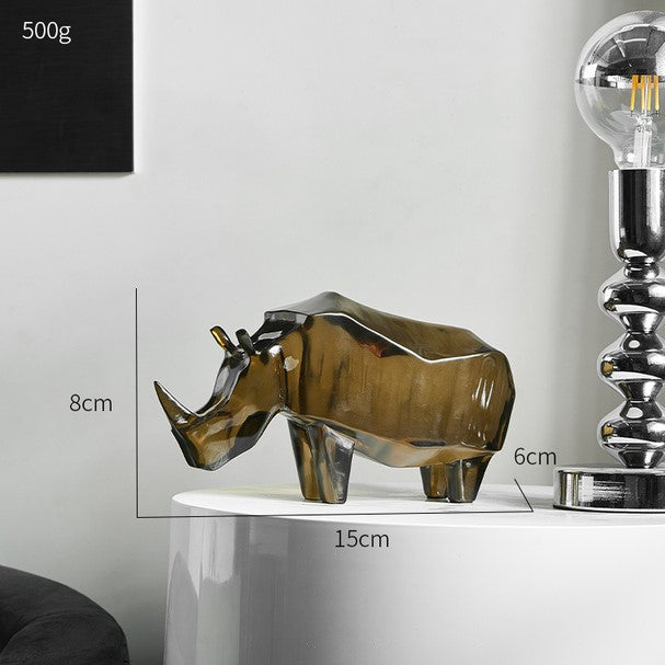 Close-up of the sleek resin animal figurine showcasing its detailed craftsmanship.