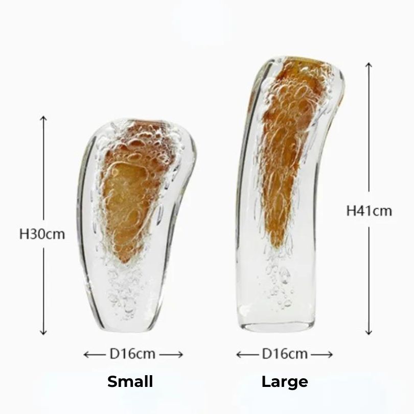 Abstract shape of the silver bubble vase in a bright room, enhancing the overall design aesthetic.