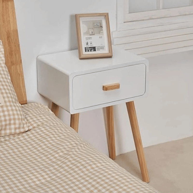 Nightstand set displayed in a beautifully decorated bedroom setting, enhancing overall decor.