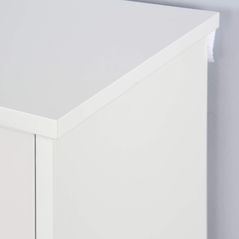 Sophisticated White Shoe Cabinet with 3 Flip Doors - Image 6